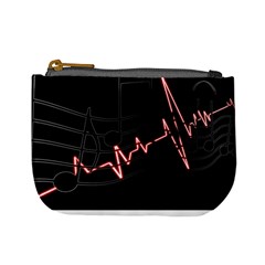 Music Wallpaper Heartbeat Melody Mini Coin Purse by Bajindul