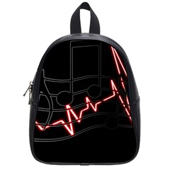 Music Wallpaper Heartbeat Melody School Bag (small) by Bajindul