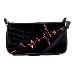 Music Wallpaper Heartbeat Melody Shoulder Clutch Bag by Bajindul