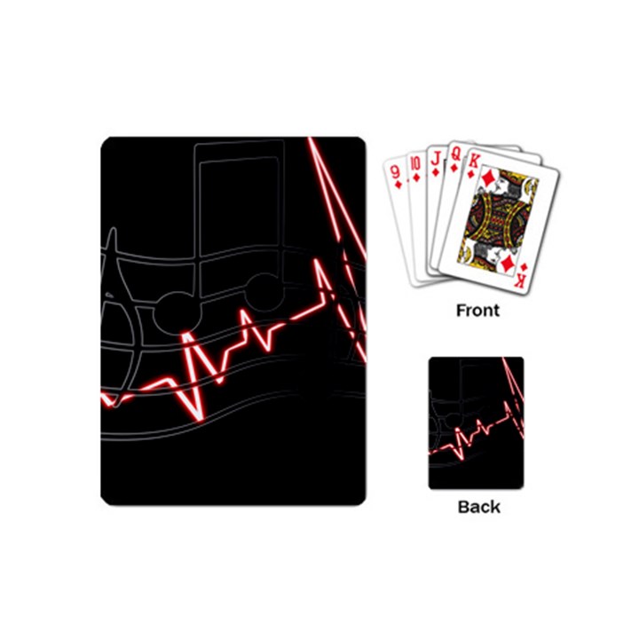 Music Wallpaper Heartbeat Melody Playing Cards (Mini)