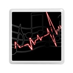 Music Wallpaper Heartbeat Melody Memory Card Reader (square) by Bajindul