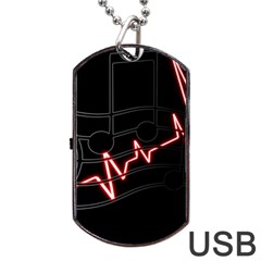 Music Wallpaper Heartbeat Melody Dog Tag Usb Flash (one Side) by Bajindul