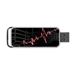 Music Wallpaper Heartbeat Melody Portable Usb Flash (two Sides) by Bajindul