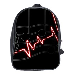 Music Wallpaper Heartbeat Melody School Bag (xl) by Bajindul