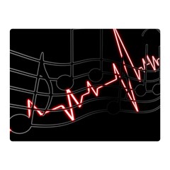 Music Wallpaper Heartbeat Melody Double Sided Flano Blanket (mini)  by Bajindul