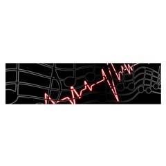 Music Wallpaper Heartbeat Melody Satin Scarf (oblong) by Bajindul