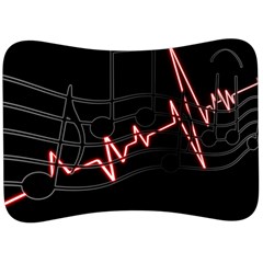 Music Wallpaper Heartbeat Melody Velour Seat Head Rest Cushion by Bajindul