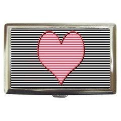 Heart Stripes Symbol Striped Cigarette Money Case by Bajindul