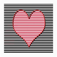 Heart Stripes Symbol Striped Medium Glasses Cloth (2 Sides) by Bajindul