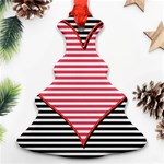 Heart Stripes Symbol Striped Ornament (Christmas Tree)  Front