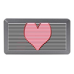 Heart Stripes Symbol Striped Memory Card Reader (mini) by Bajindul