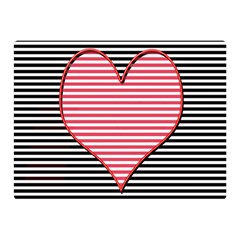 Heart Stripes Symbol Striped Double Sided Flano Blanket (mini)  by Bajindul