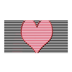 Heart Stripes Symbol Striped Satin Wrap by Bajindul