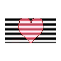 Heart Stripes Symbol Striped Yoga Headband by Bajindul