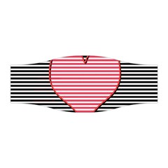 Heart Stripes Symbol Striped Stretchable Headband by Bajindul