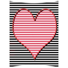 Heart Stripes Symbol Striped Back Support Cushion by Bajindul