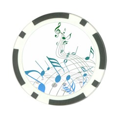 Music Notes Poker Chip Card Guard