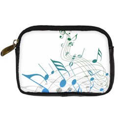 Music Notes Digital Camera Leather Case by Bajindul