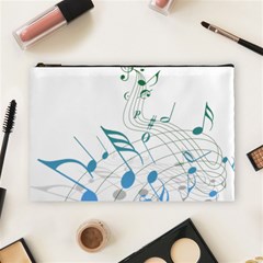 Music Notes Cosmetic Bag (large)