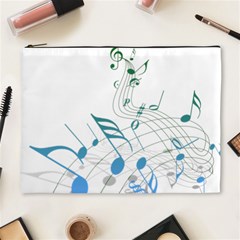 Music Notes Cosmetic Bag (xl) by Bajindul