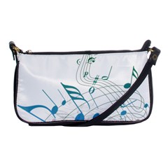 Music Notes Shoulder Clutch Bag