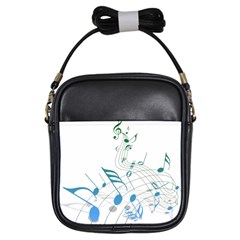 Music Notes Girls Sling Bag