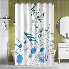 Music Notes Shower Curtain 48  X 72  (small)  by Bajindul