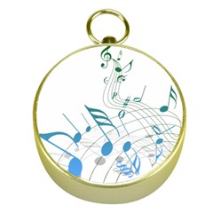 Music Notes Gold Compasses