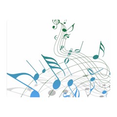 Music Notes Double Sided Flano Blanket (mini)  by Bajindul