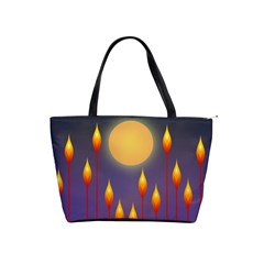 Night Moon Flora Background Classic Shoulder Handbag by Bajindul