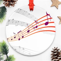 Music Notes Clef Sound Ornament (round) by Bajindul