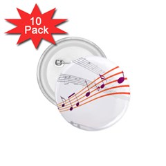 Music Notes Clef Sound 1 75  Buttons (10 Pack) by Bajindul