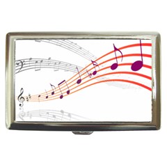 Music Notes Clef Sound Cigarette Money Case by Bajindul