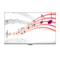 Music Notes Clef Sound Business Card Holder by Bajindul