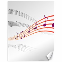 Music Notes Clef Sound Canvas 18  X 24  by Bajindul