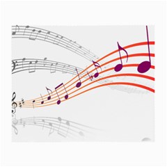 Music Notes Clef Sound Small Glasses Cloth (2 Sides) by Bajindul