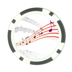 Music Notes Clef Sound Poker Chip Card Guard by Bajindul