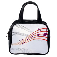 Music Notes Clef Sound Classic Handbag (one Side) by Bajindul