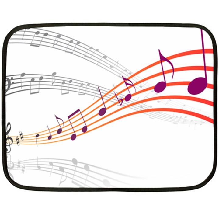 Music Notes Clef Sound Fleece Blanket (Mini)