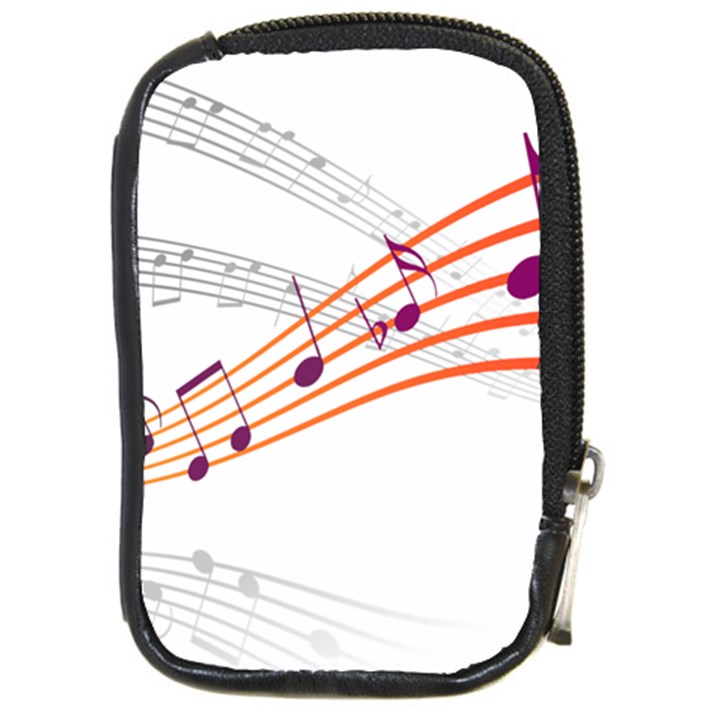 Music Notes Clef Sound Compact Camera Leather Case