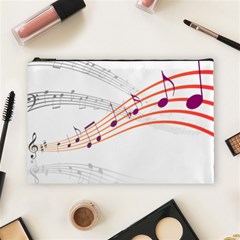 Music Notes Clef Sound Cosmetic Bag (large) by Bajindul