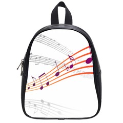 Music Notes Clef Sound School Bag (small) by Bajindul