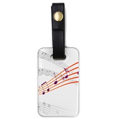 Music Notes Clef Sound Luggage Tag (one Side) by Bajindul