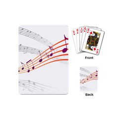 Music Notes Clef Sound Playing Cards (mini) by Bajindul