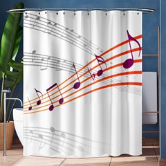 Music Notes Clef Sound Shower Curtain 60  X 72  (medium)  by Bajindul