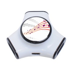 Music Notes Clef Sound 3-port Usb Hub by Bajindul