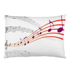 Music Notes Clef Sound Pillow Case (two Sides) by Bajindul