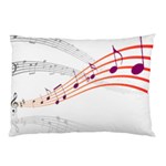 Music Notes Clef Sound Pillow Case (Two Sides) Back