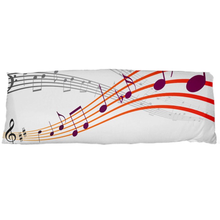 Music Notes Clef Sound Body Pillow Case (Dakimakura)