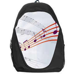 Music Notes Clef Sound Backpack Bag by Bajindul